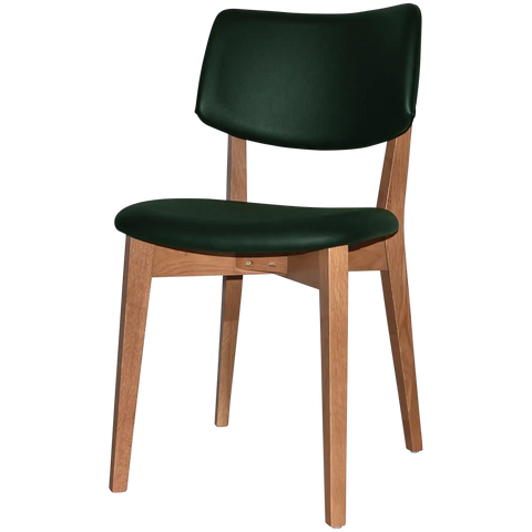 Vinnix Chair With Light Oak Timber Frame And Custom Upholstered Seat And Back, Viewed From Angle In Front