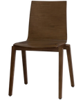 Vogue Side Chair In Walnut, Viewed From Angle In Front