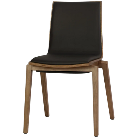 Vogue Side Chair In Walnut With Black Vinyl Cushion A Jpg