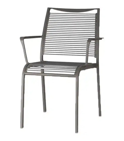 Waverly Armchair In Grey, Viewed From Angle In Front