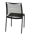 Waverly Side Chair In Black, Viewed From Behind