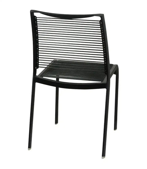 Waverly Side Chair In Black, Viewed From Behind