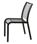Waverly Side Chair In Black, Viewed From Side