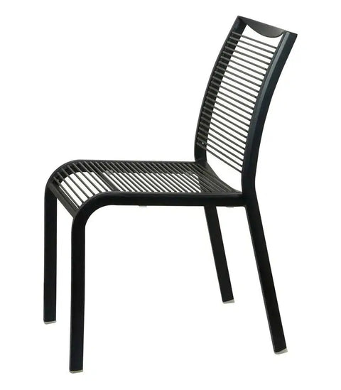 Waverly Side Chair In Black, Viewed From Side