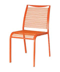 Waverly Side Chair In Orange, Viewed From Angle In Front