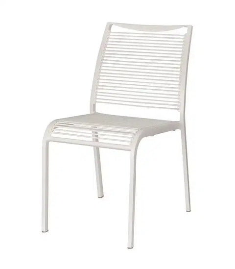 Waverly Side Chair In White, Viewed From Angle In Front