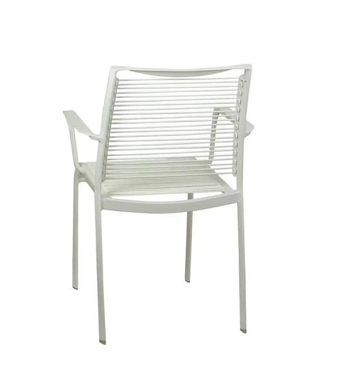 Waverly Side Chair In White, Viewed From Behind