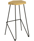 Weston Bar Stool With Natural Seat, Viewed From Behind