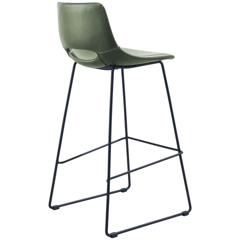 Ziggy Bar Stool 75 In Green From Back Angle