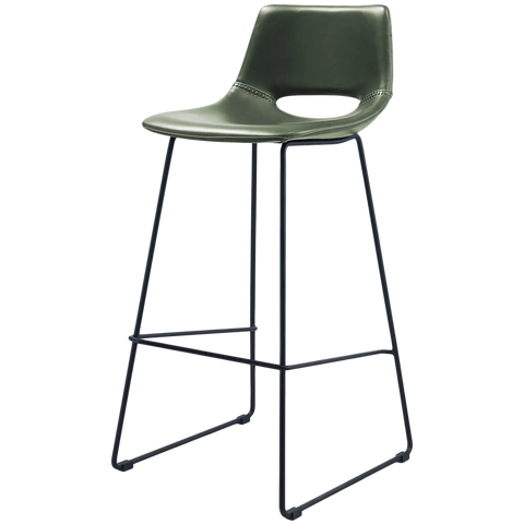 Ziggy Bar Stool 75 In Green From Front Angle