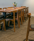 Zoltan Chairs And Walnut Rustic Timber Table Tops At The Bridgeway Hotel