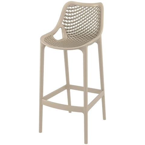 Air Bar Stool By Siesta In Taupe, Viewed From Angle