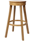 Bono Bar Stool In Light Oak, Viewed From Angle In Front