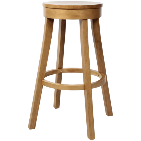 Bono Bar Stool In Light Oak, Viewed From Angle In Front
