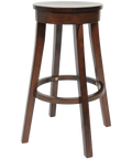 Bono Bar Stool In Walnut, Viewed From Angle In Front