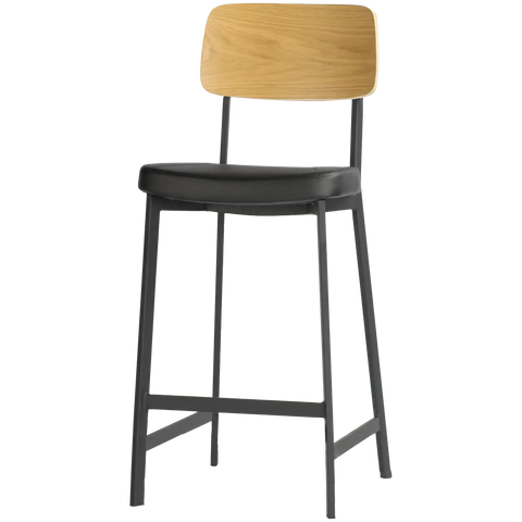 Caprice Counter Stool Natural Backrest, Viewed From Angle In Front