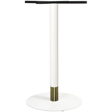 Carlita Bar Base With White Column And Brass Collar With White 540 Base