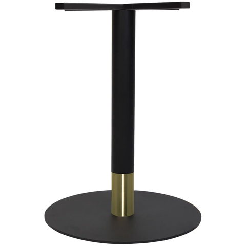 Carlita Table Base With Black Column And Brass Collar With Black 450 Base