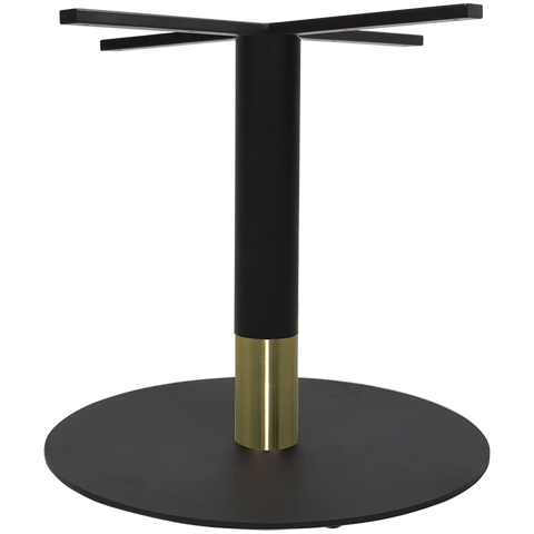 Carlita Table Base With Black Column And Brass Collar With Black 720 Base