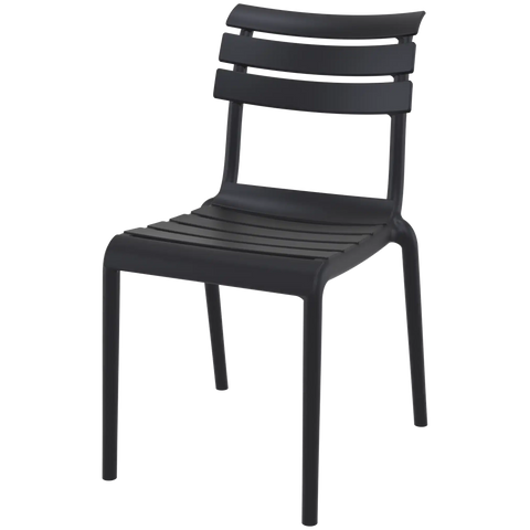 Helen Chair By Siesta In Black, Viewed From Angle In Front