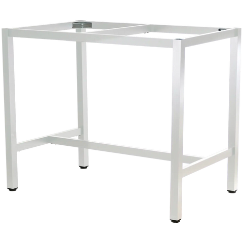 Henley Bar Table Frame In Satin White To Suit 1200x800 Top