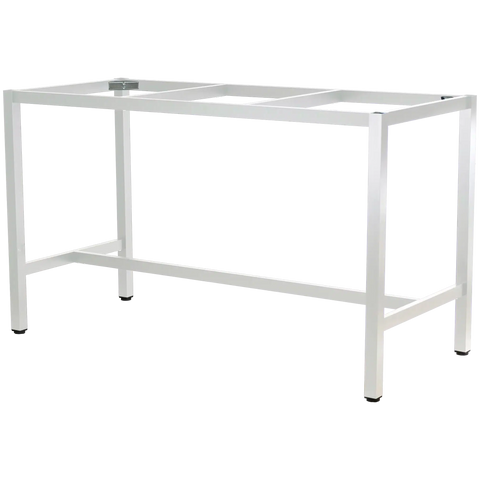 Henley Bar Table Frame In Satin White To Suit 1800x800 Top