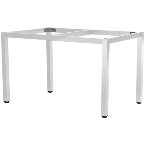 Henley Dining Table Frame In Satin White To Suit 1200x800 Top