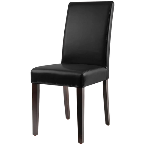 Hudson Chair With Black Vinyl, Viewed From Angle In Front