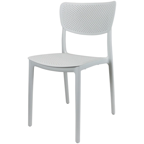 Lucy Chair By Siesta In White Seat Pad, Viewed From Front