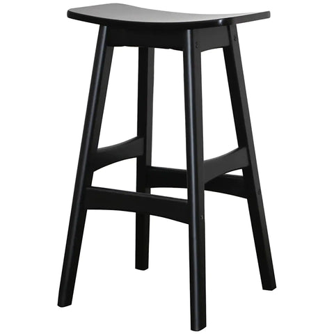 Magnum Counter Stool With Black Timber Seat And Black Timber Frame