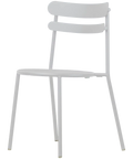Moon Side Chair In White, Viewed From Angle In Front