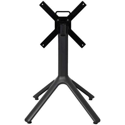 Nemo By Scab Design Folding Table Base In Anthracite, Viewed From Front