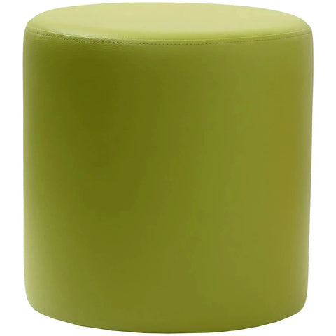 Round Ottoman In Green Vinyl