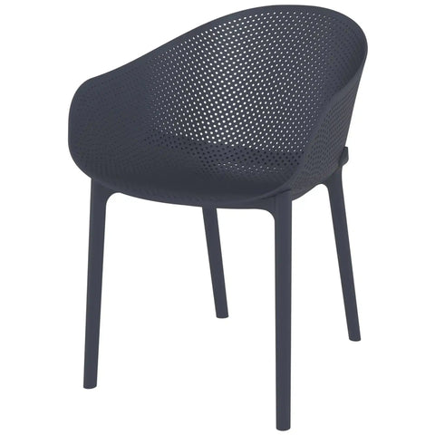 Sky Armchair By Siesta In Anthracite, Viewed From Front On Angle