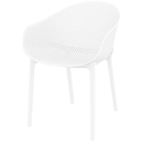 Sky Armchair By Siesta In White, Viewed From Front On Angle