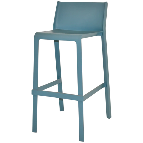 Trill Bar Stool By Nardi In Teal, Viewed From Angle In Front