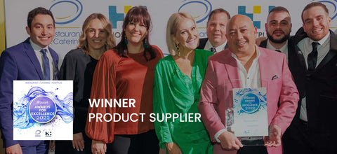 Photo of the Concept Collections team winning the 2022 Winner Restaurant & Catering Awards, SA - Product Supplier
