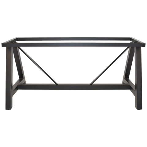 A Frame Table Base In Black 150X70 View From Front