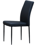 Adelaide Chair With Black Vinyl Upholstery and Black Legs