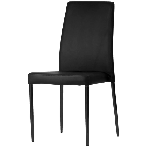 Adelaide Function Chair Black Vinyl Black Legs Angle From Front