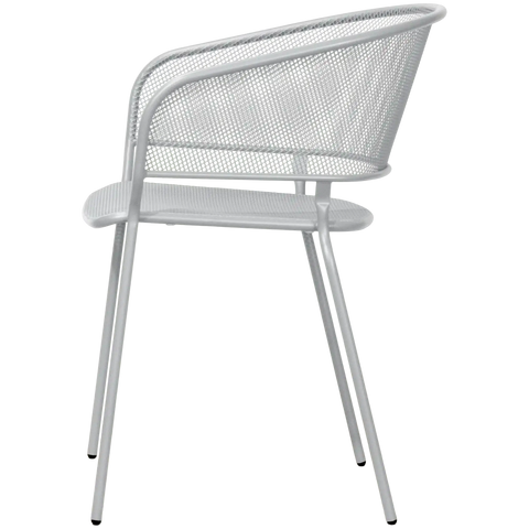 Agate Armchair In White, Viewed From Side