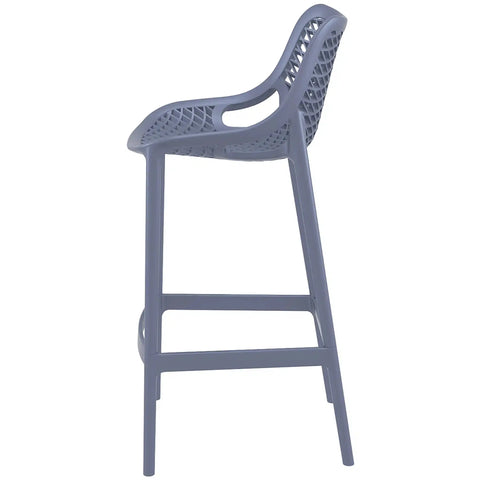 Air Bar Stool By Siesta In Anthracite, Viewed From Side