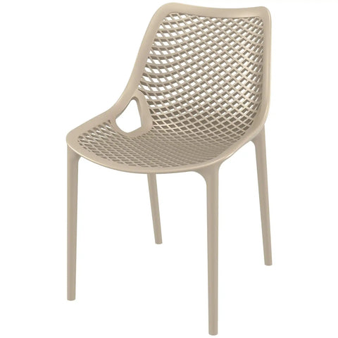 Air Chair By Siesta In Taupe, Viewed From Angle In Front