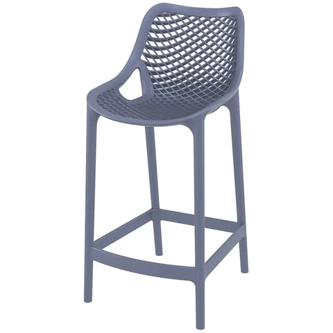 Air Counter Stool By Siesta In Anthracite, Viewed From Angle In Front