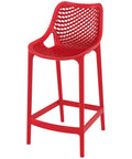 Air Counter Stool By Siesta In Red, Viewed From Angle In Front
