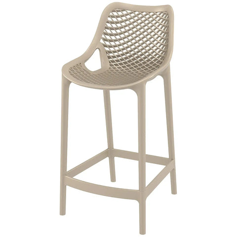 Air Counter Stool By Siesta In Taupe, Viewed From Angle In Front