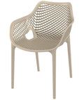 Air XL Armchair By Siesta In Taupe, Viewed From Angle In Front