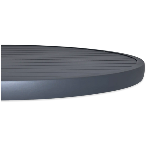 Aluminium Table Top In Anthracite Finish 700Mm Dia, Viewed From Side