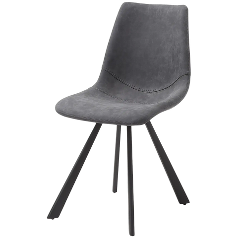 Andi Chair In Graphite Grey From Front Angle