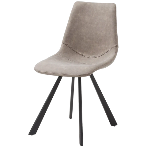 Andi Chair In Taupe Vinyl From Front Angle